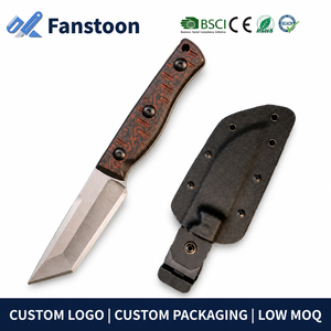 Couteau de camping à lame fixe haute dureté, en acier 5Cr13, manche G10, étui Kydex, pour la défense personnelle, la survie et la chasse (vente en gros) - Product Image 1