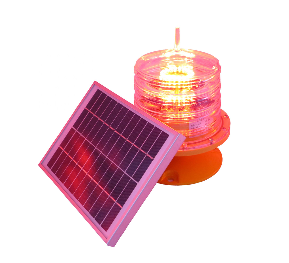 Tower Crane Solar High Efficiency Led Obstruction Light Medium Intensity For Towers