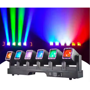 Luz de haz de 6 cabezales <span class=keywords><strong>Excalibur</strong></span> para interiores con luz de escenario LED giratoria RGBW de 6x60W para conciertos - Product Image 1