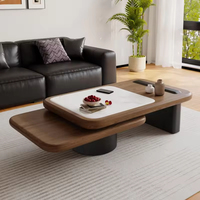 Table basse en bois au design moderne et créatif, mobilier de salon, table centrale pour la maison et l'appartement, table à thé en bois
