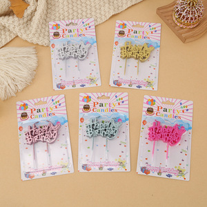Adorno de vela de cumpleaños con diseño de mariposa, decoración para pastel de cumpleaños, suministros para fiestas, vela de cumpleaños con diseño de mariposa - Product Image 1