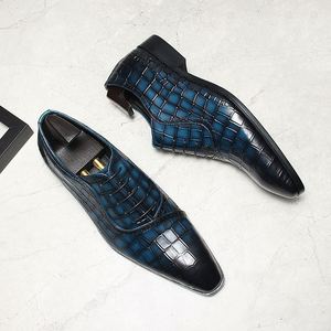 New Arrival Toe Men's Business Casual Formal <b>Shoes</b> Top Grain Cowhide Fashion Embossed Design Breathable <b>Height</b> <b>Increasing</b> - Product Image 2