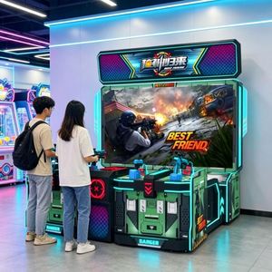Jeu de tir de simulation d'arcade vidéo avec bataille de dinosaures pour 4 joueurs - Équipement de divertissement de tir - Product Image 1