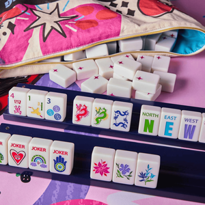 Tuiles de Mahjong sur mesure XL, méga porte-bonheur, blanc éclatant, modernes, en acrylique sculpté double face, pour <span class=keywords><strong>les</strong></span> rassemblements entre amis, vente au détail et en gros - Product Image 1