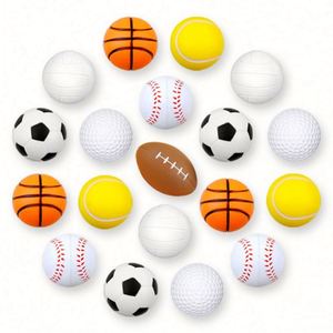 4CM Soft PU Foam Customized Color Logo Cartoon Shape Sensory Fidget Stress Ball Slow <b>Rebound</b> Promotional Basketball Football - Product Image 1