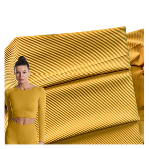 Tissu élastique à 4 voies en nylon, chandail orange jaune spandex, tricot côtelé, mat, en stock, pour <span class=keywords><strong>maillot</strong></span> <span class=keywords><strong>de</strong></span> <span class=keywords><strong>bain</strong></span>, livraison gratuite - Product Image 1