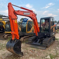 Excavadora Mini de 6 Toneladas Doosan DH60-7 de Segunda Mano con Rendimiento Excepcional, Excavadora Doosan DX60E-9C DX55