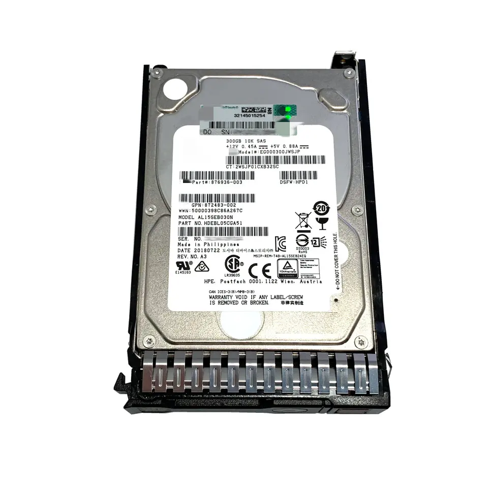 Жесткий диск 652564-B21 653955-001 300GB 6G 10K RPM SAS 2,5 дюймов DP G8 для DL380e Gen8 DL560 Gen8 DL360e Gen8