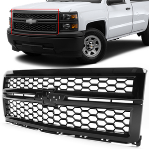 <span class=keywords><strong>Grille</strong></span> de calandre supérieure de pare-chocs avant pour Silverado 1500 2014-2015 Style nid d'abeille - Product Image 6