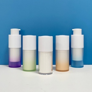 Cosmetic Packaging White Plastic Vacuum Airless <b>Pump</b> <b>Bottle</b> for Lotion Cream Foundation Airless <b>Pump</b> <b>Bottle</b> 15ml 30ml 50ml - Product Image 1