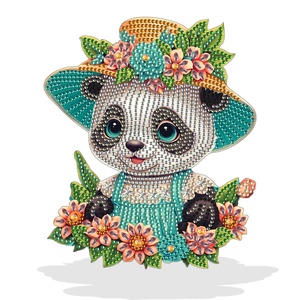 Kits de peinture diamant Ornements de bureau DIY <span class=keywords><strong>Panda</strong></span> Forme spéciale Cristal Diamant Art Table Stand Up 5D Gem Peinture pour la maison - Product Image 1