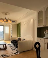 Panneau complet de contreplaqué d'OBS de film de PVC de prix bas d'usine de style de luxe léger français meubles ensembles de salon pour la décoration à la maison