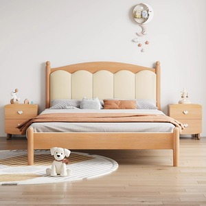 Solid Wood Children's <b>Bed</b> 1.5M <b>Single</b> <b>Bed</b> For Kids Bedroom Furniture Durable Beech Wood Design - Product Image 2