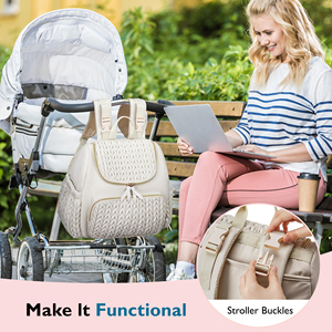 Mochilas de viaje grandes y elegantes para bebés recién nacidos, mochila para mamá para mujeres, bolsa de pañales para bebés con bolsillos aislados - Product Image 5