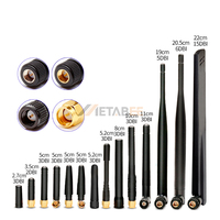 Antena WIFI de Doble Banda 2.4GHz 5.8GHz 5dBi 12dBi con Ganancia, Tipo Rubber Duck, Conector RP-SMA SMA Macho para Router Inalámbrico AP