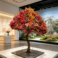 ARTFLORA Pohon Bougainvillea Buatan dari Kayu Solid, Mirip Asli, Ukuran Besar untuk Dekorasi Dalam Ruangan di Pusat Perbelanjaan, Grosir Tanaman Hias