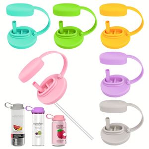 Tapa de Silicona para Latas de Refresco y Cola, a Prueba de Polvo y Fugas, Reutilizable, con Orificio para Pajita, Tapa para Bebidas Carbonatadas - Product Image 1