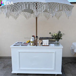 Carrito de Dulces Acrílico Cuadrado Blanco, Estilo Moderno y Simple, para Decoración de Eventos y Fiestas, Novedad LEDA para Bodas - Product Image 3