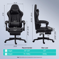 Chaise de jeu ergonomique ALINUNU à prix de gros pour usage domestique, chaise d'ordinateur avec massage lombaire