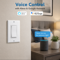 Interrupteur Wi-Fi mural MKD-60/U136TA-1, câblage simple voie