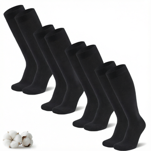 Chaussettes de compression montantes pour femmes, à soutien gradué, séchage rapide, avec logo personnalisé, pour l'allaitement, les voyages et la position debout - Product Image 1