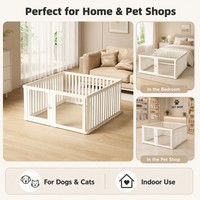 Parc pour animaux de compagnie en acrylique pliable transparent ODM/OEM, facile à assembler, clôture intérieure pour chats, chiots et petits animaux