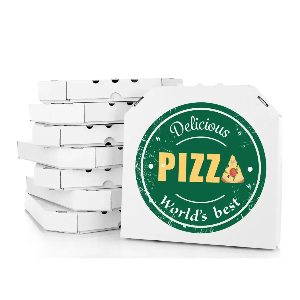 Logo personalizzato stampato 6 7 8 16 18 28 32 scatola di carta per alimenti da 36 pollici scatola per pizza in cartone ondulato con logo