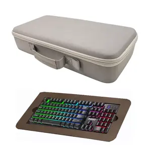 Customized Hard Shell Durable Protective Shockproof Carry Keyboard Eva Case Fits 60% 65% Mechanical Keyboard Eva Case