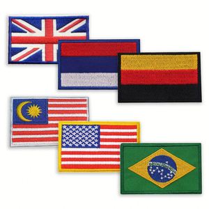 Écusson brodé personnalisé drapeau national - Écusson thermocollant tissé pour vêtements et sacs - Product Image 4