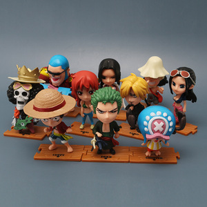 10 pièces/ensemble une pièce Anime contreplaqué modèles de Luffy Zoro <span class=keywords><strong>Chopper</strong></span> <span class=keywords><strong>figurine</strong></span> modèle jouet décoration ensemble jouet en gros - Product Image 2