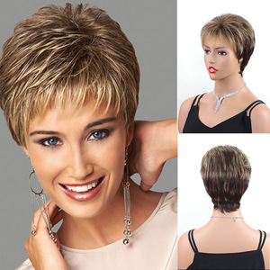 Peluca corta y recta Bei Yimei 0417A1 para mujer, estilo europeo americano, para cualquier forma de rostro - Product Image 1