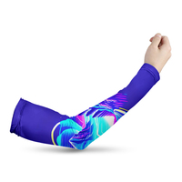 Manches de protection solaire pour sports de plein air, imprimé dessin animé personnalisé, respirantes, rafraîchissantes, protection UV, unisexe, couvre-tatouage