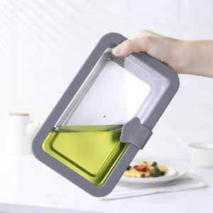 Wholesale Stainless Steel Rectangular <b>Lunch</b> <b>Box</b> Silicone-Sealed Transparent Lid Microwave Safe BPA Free Plastic Cute Design - Product Image 2