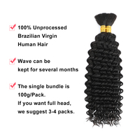 Extensions de cheveux humains Remy vietnamiens style Boho en vrac pour tressage, 100% vierges, Deep Wave, double trame machine