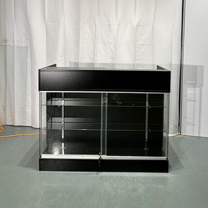 Nhà máy trực tiếp cửa hàng 6 chân bằng gỗ gờ đầu tiền mặt đăng ký truy cập với kính hiển thị trường hợp phía trước - Product Image 2