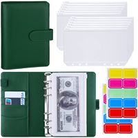 Carpeta de Anillas de Cuero PU, Organizador, Agenda, Diario, Venta al por Mayor, Personalizada, A6, con Hojas Sueltas, con Ranuras para Tarjetas y Bolsillos con Cremallera