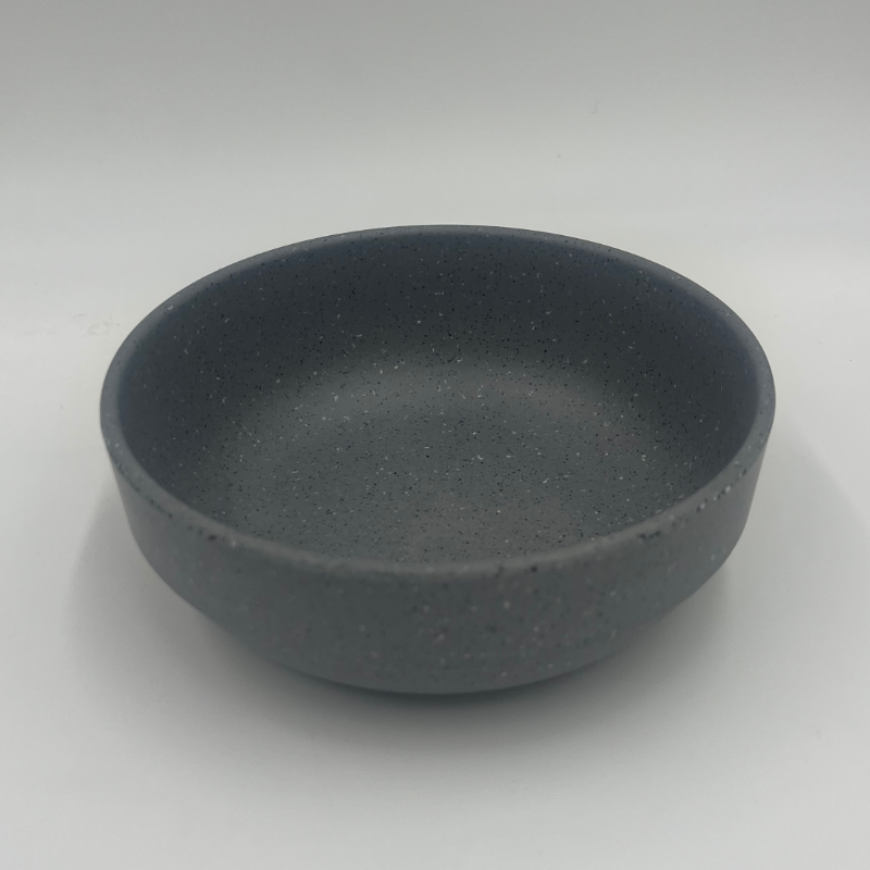 Bol à soupe rond gris de 6 pouces