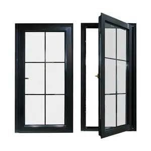 Цена термостойкого алюминиевого створчатого окна с двойным закаленным стеклом low-e и дизайном гриля