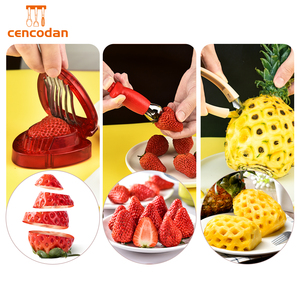 Venditore caldo frutta e verdura strumenti fragola rimozione peduncolo fragola affettatrice taglierina Set strumento - Product Image 6