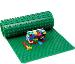 Rollable ונייד שני צדדי Playmat אבני בניין סיליקון לשחק מחצלת עבור לגו פעילות שולחנות