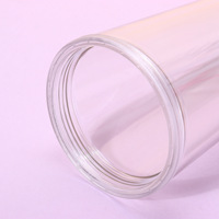 Gobelet isotherme en plastique double paroi de 24 oz, le plus vendu, avec couvercle anti-fuite, poignée pré-percée et paille, idéal pour le camping