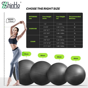 Pelota de Yoga con Logotipo Personalizado, Material de PVC Ecológico Antiexplosión, Venta Directa de Fábrica Shinho, para Estudios de Yoga - Product Image 4