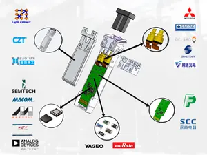 Émetteur-récepteur FIBERTOP XFP 10G Tunable DWDM 80km avec CDR