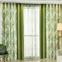 Rideau en lin de salon imprimé floral, en stock, tout, nouveau design, voile de salon