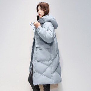 Manteau en duvet pour femmes longueur au genou conception simple veste chaude bouffante fiable - Product Image 1