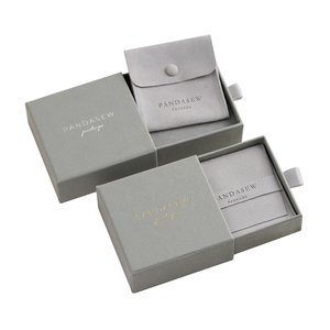 Boîte d'emballage de luxe en carton rigide avec logo personnalisé, estampillage rose, pour boucles d'oreilles - Product Image 4