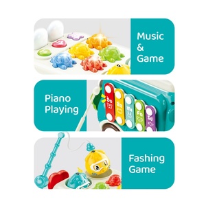 Baohan nouveau 6 en 1 enfants activités jouets bébé Bus jouet <span class=keywords><strong>musique</strong></span> <span class=keywords><strong>Piano</strong></span> Fashing jouer enfants <span class=keywords><strong>jeux</strong></span> pour l'intelligence - Product Image 4