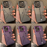 Coque de téléphone portable IMD transparente effet pierre froide, colorée argentée, pour iPhone 16 15 Pro Max 14 13 – Offre Spéciale