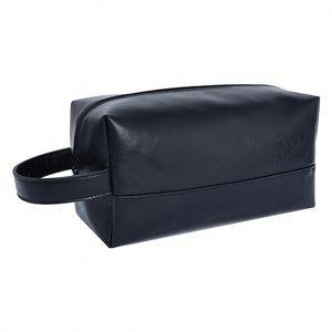 Custom Logo Vegan PU Leather Travel for <b>Toiletry</b> Bag High Capacity Portable Makeup <b>Storage</b> with Zipper Closure for Men - Product Image 1