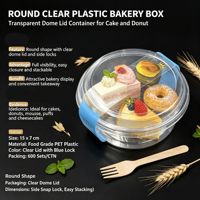 Couvercle personnalisé en PET transparent pour bol de crème, idéal pour gâteaux, pains et desserts – Emballage alimentaire en plastique, taille et logo personnalisables